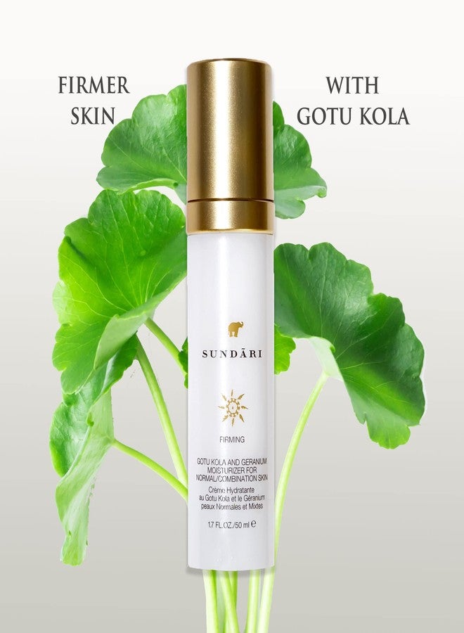 SUNDARI Gotu Kola and Geranium Moisturizer, 1.7 Fl Oz, Firming and Anti-Aging with Natural Botanicals, Reduce Fine Lines, Soft and Nourished Skin - Image 2
